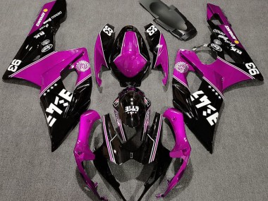 Gloss Pink and Black Custom 2005-2006 Suzuki GSXR 1000 Motorcycle Fairings