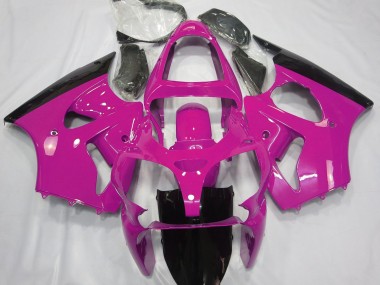 Gloss Pink & Black 2000-2002 Kawasaki ZX6R Motorcycle Fairings