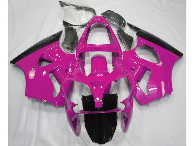 Gloss Pink & Black 2000-2002 Kawasaki ZX6R Motorcycle Fairings