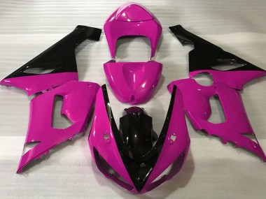 Gloss Pink & Black 2005-2006 Kawasaki ZX6R Motorcycle Fairings