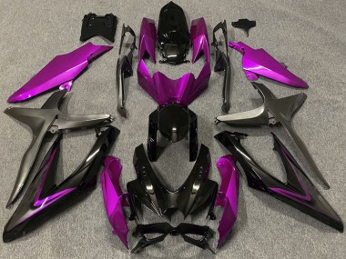 Gloss Pink & Green R 2008-2010 Suzuki GSXR 600-750 Motorcycle Fairings