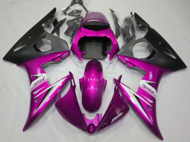 Gloss Pink & White 2003-2005 Yamaha R6 Motorcycle Fairings