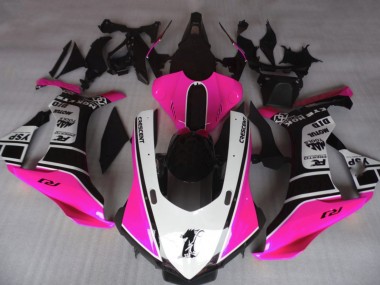 Gloss Pink & White 2015-2019 Yamaha R1 Motorcycle Fairings