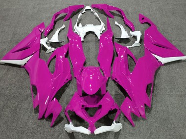 Gloss Pink & White 2019-2020 Kawasaki ZX6R Motorcycle Fairings