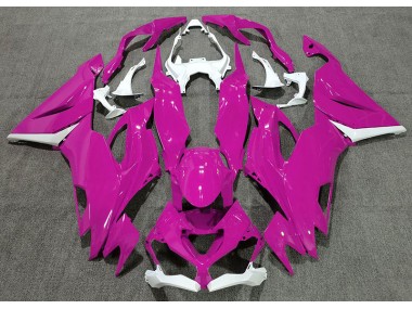 Gloss Pink & White 2019-2020 Kawasaki ZX6R Motorcycle Fairings