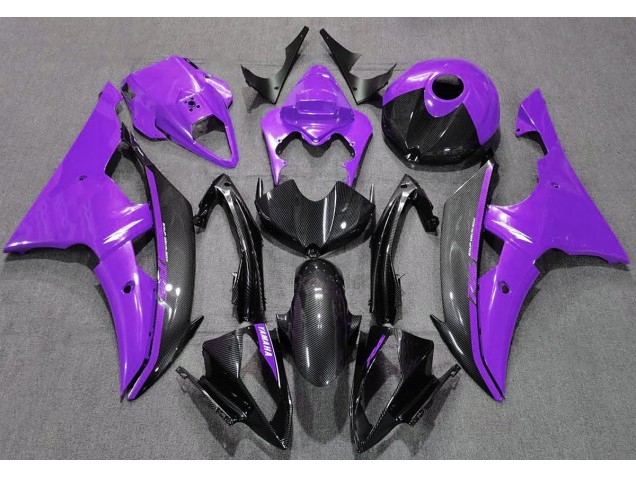 Gloss Purple and Carbon 2008-2016 Yamaha R6 Motorcycle Fairings