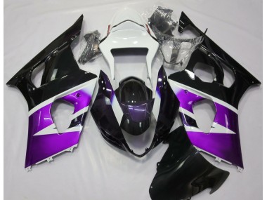 Gloss Purple and White 2003-2004 Suzuki GSXR 1000 Motorcycle Fairings