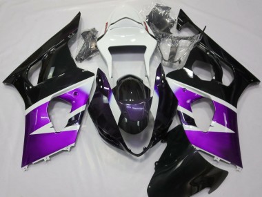 Gloss Purple and White 2003-2004 Suzuki GSXR 1000 Motorcycle Fairings