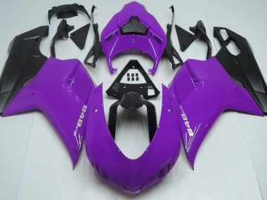 Gloss Purple & Black 2007-2012 Ducati 848 1098 1198 Motorcycle Fairings