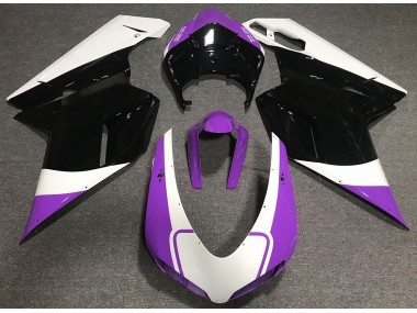 Gloss Purple White and Black 2007-2012 Ducati 848 1098 1198 Motorcycle Fairings