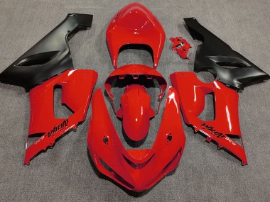 Gloss Red 2005-2006 Kawasaki ZX6R Motorcycle Fairings