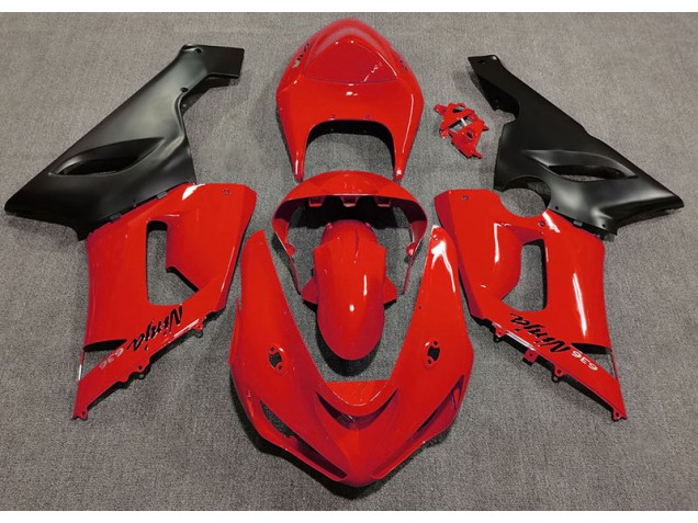 Gloss Red 2005-2006 Kawasaki ZX6R Motorcycle Fairings