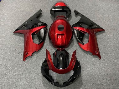 Gloss Red and Black 2001-2003 Suzuki GSXR 600-750 Motorcycle Fairings