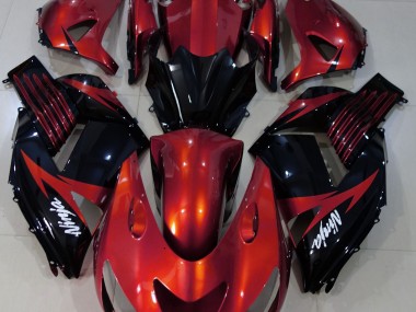 Gloss Red and Black 2006-2011 Kawasaki ZX14R Motorcycle Fairings