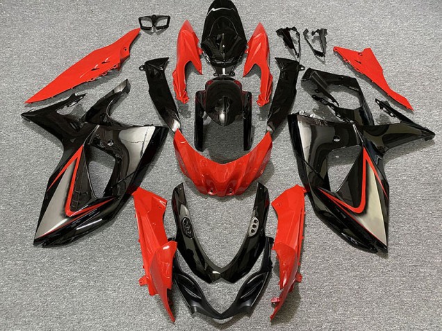 Gloss Red and Black 2009-2016 Suzuki GSXR 1000 Motorcycle Fairings