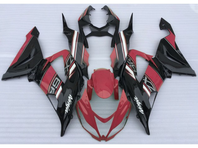 Gloss Red and Black 2013-2018 Kawasaki ZX6R Motorcycle Fairings