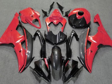 Gloss Red and Carbon 2008-2016 Yamaha R6 Motorcycle Fairings