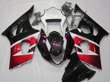 Gloss Red and White 2003-2004 Suzuki GSXR 1000 Motorcycle Fairings