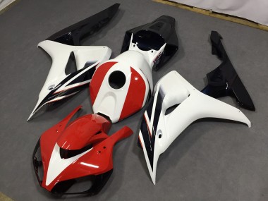 Gloss Red and White 2006-2007 Honda CBR1000RR Motorcycle Fairings