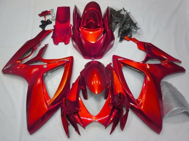 Gloss Red Plain 2006-2007 Suzuki GSXR 600-750 Motorcycle Fairings