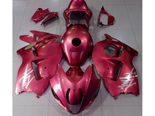 Gloss Red & Silver Logo 1997-2007 Suzuki GSXR 1300 Motorcycle Fairings