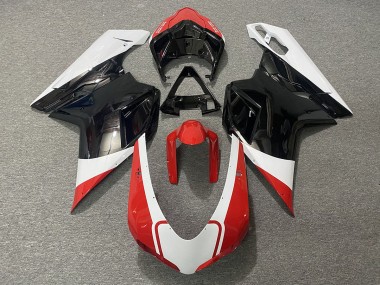 Gloss Red White and Black 2007-2012 Ducati 848 1098 1198 Motorcycle Fairings