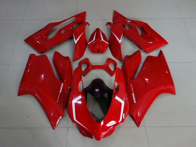 Gloss Red & White Ducati 1199 Motorcycle Fairings