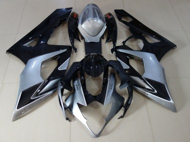 Gloss Silver and Black 2005-2006 Suzuki GSXR 1000 Motorcycle Fairings