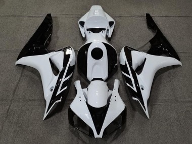 Gloss White and Black 2006-2007 Honda CBR1000RR Motorcycle Fairings