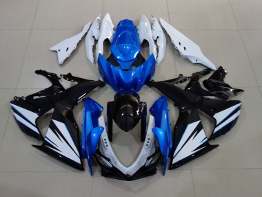 Gloss White and Black with Red Matte Blue 2009-2016 Suzuki GSXR 1000 Motorcycle Fairings