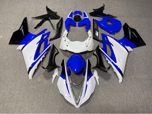 Gloss White and Blue 2013-2016 Triumph Daytona 675 Motorcycle Fairings