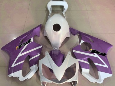 Gloss White and Purple 2001-2003 Honda CBR600 F4i Motorcycle Fairings