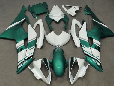 Gloss White and Seafoam Green OEM Style 2008-2016 Yamaha R6 Motorcycle Fairings