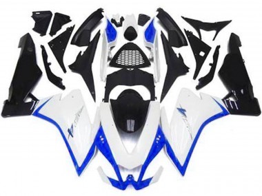 Gloss White & Blue 2010-2015 Aprilia RSV4 1000 Motorcycle Fairings