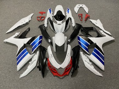 Gloss White Blue Black and Red 2009-2016 Suzuki GSXR 1000 Motorcycle Fairings