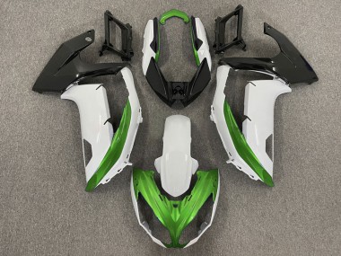 Gloss White & Green 2012-2016 Kawasaki Ninja 650R Motorcycle Fairings