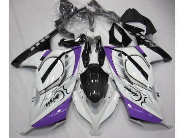 Gloss White & Purple 2013-2018 Kawasaki Ninja 300 Motorcycle Fairings