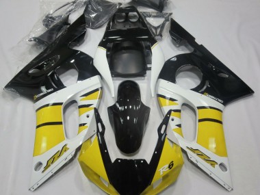 Gloss Yellow and Black 1998-2002 Yamaha R6 Motorcycle Fairings