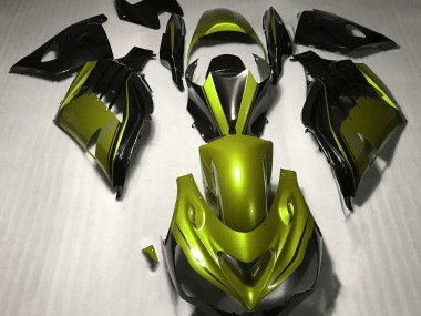 Gloss Yellow and Black 2012-2019 Kawasaki ZX14R Motorcycle Fairings