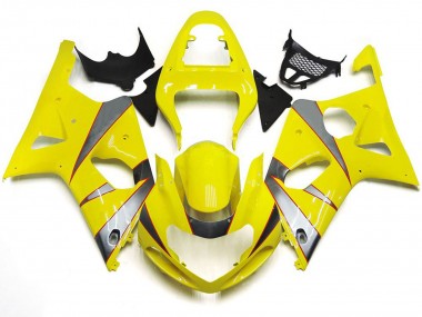 Gloss Yellow and Silver R Kit 2000-2002 Suzuki GSXR 1000 Motorcycle Fairings