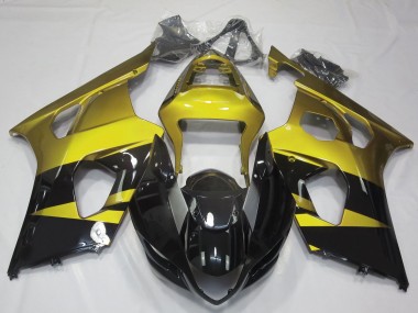 Gloss Yellow & Black 2003-2004 Suzuki GSXR 1000 Motorcycle Fairings