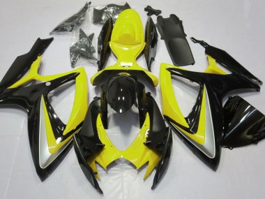 Gloss Yellow Debadged 2006-2007 Suzuki GSXR 600-750 Motorcycle Fairings