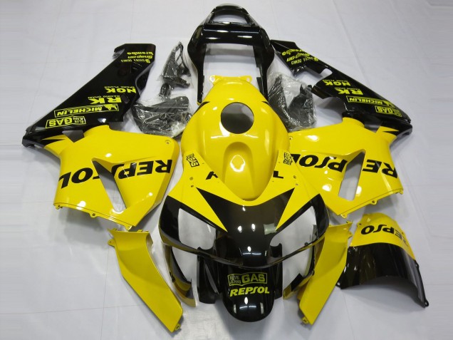 Gloss Yellow Repsol 2003-2004 Honda CBR600RR Motorcycle Fairings