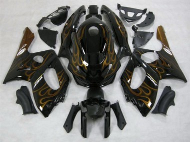 Gold Flame Gloss 1998-2007 Yamaha YZF600 Motorcycle Fairings