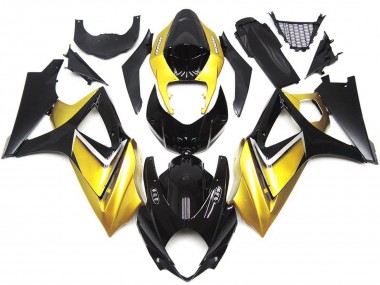 Gold Yellow Custom OEM Style 2007-2008 Suzuki GSXR 1000 Motorcycle Fairings