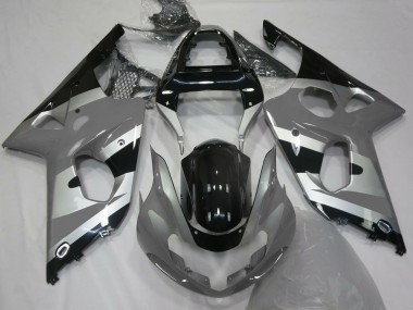 Gray Silver OEM Style 2000-2002 Suzuki GSXR 1000 Motorcycle Fairings