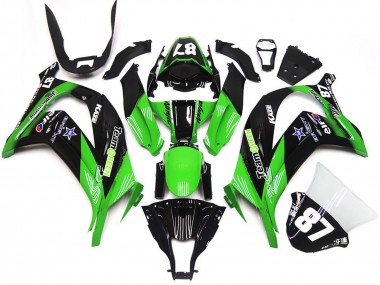 Green and Black 2016-2019 Kawasaki ZX10R Motorcycle Fairings