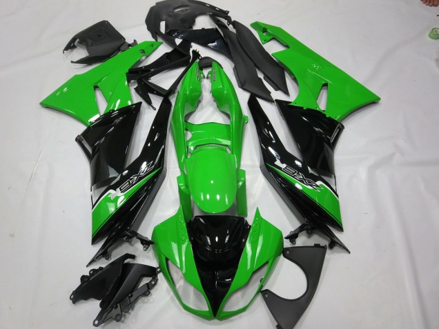 Green Black 2009-2012 Kawasaki ZX6R Motorcycle Fairings