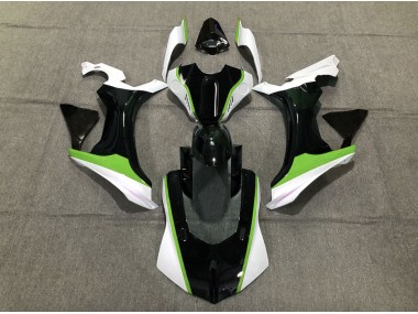 Green Black and White 2015-2019 Yamaha R1 Motorcycle Fairings