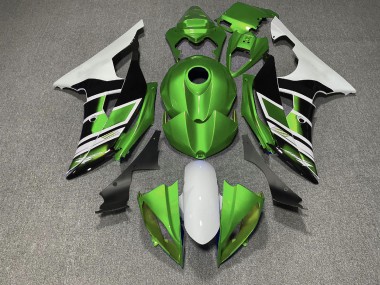 Green Black and White OEM Style 2008-2016 Yamaha R6 Motorcycle Fairings